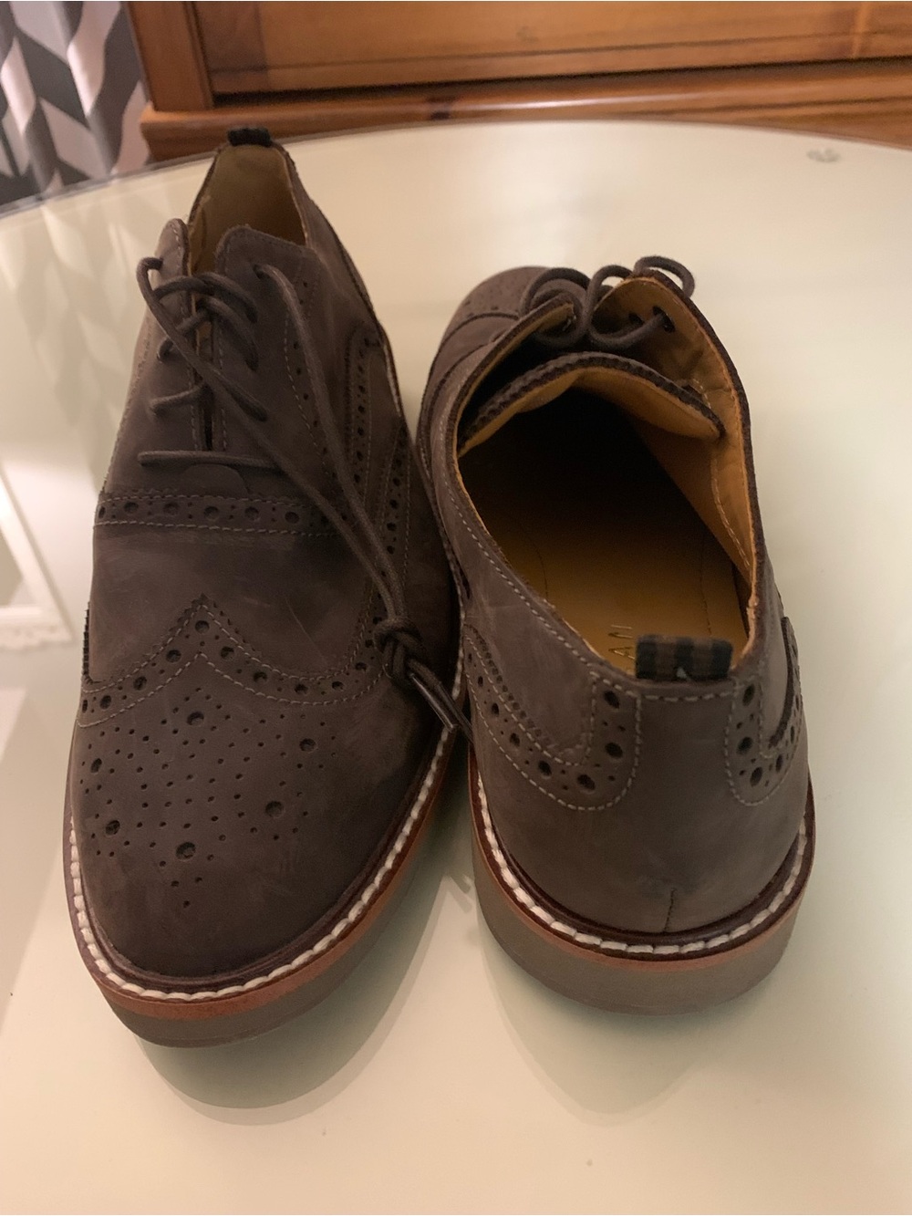 Cole Haan Men's Dark Brown Wingtip Oxfords 10